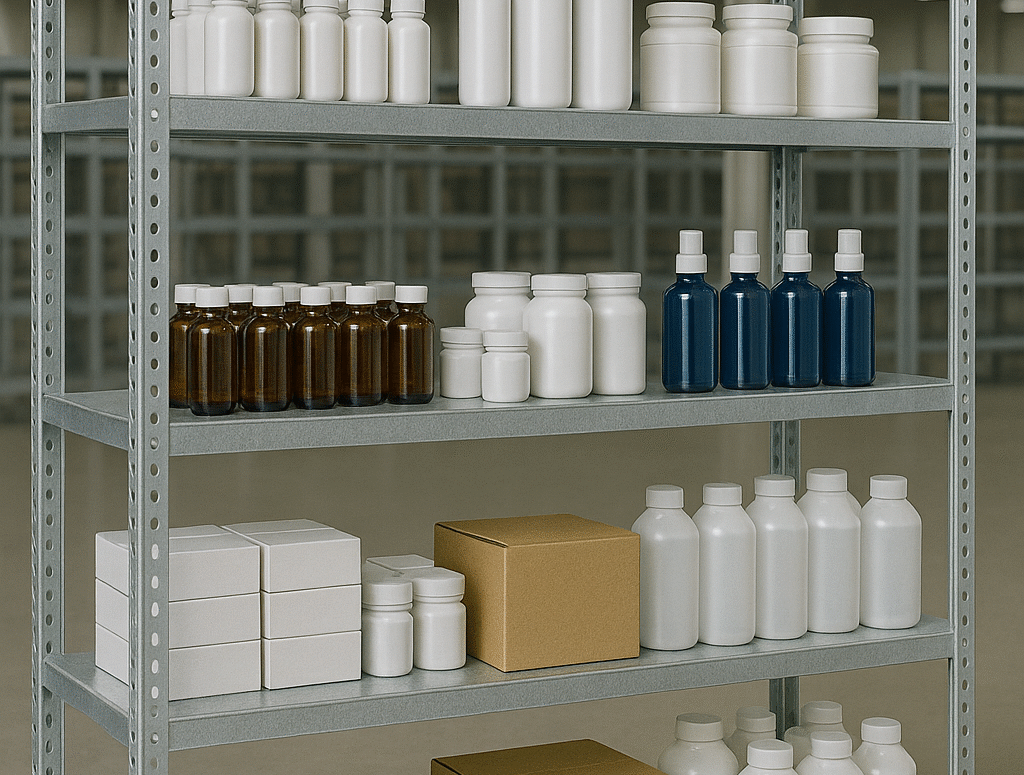 Bastidor galvanizado para bodegas farmacéuticas y cosméticas: control, higiene y seguridad